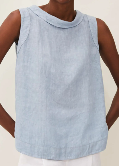 Sofía | Blusa de Lino de Manga Corta para Mujer con Cuello Redondo 5