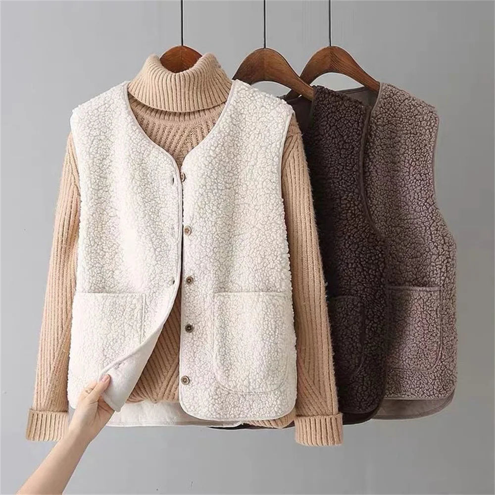 Sofía | Chaleco Polar con Botones para Mujer, Ideal para Otoño e Invierno 0