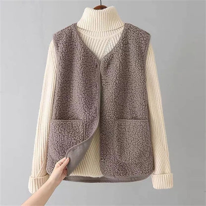 Sofía | Chaleco Polar con Botones para Mujer, Ideal para Otoño e Invierno 2