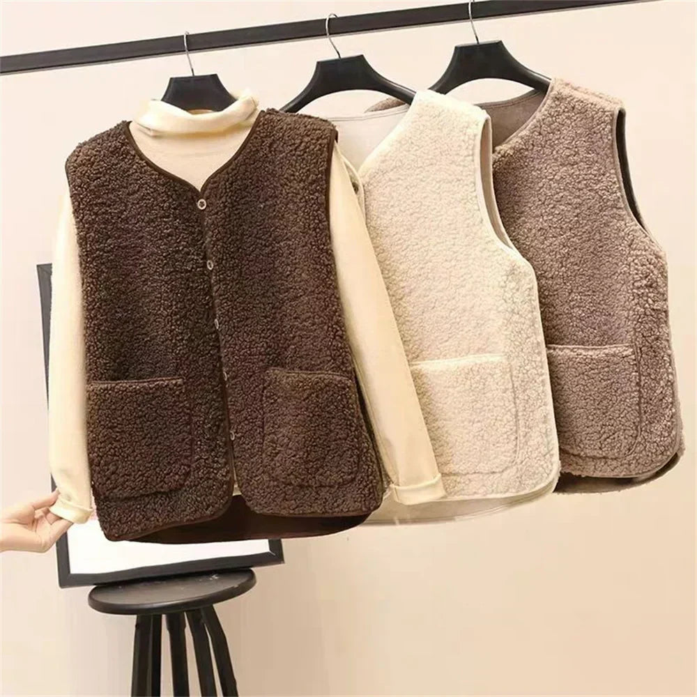 Sofía | Chaleco Polar con Botones para Mujer, Ideal para Otoño e Invierno 3