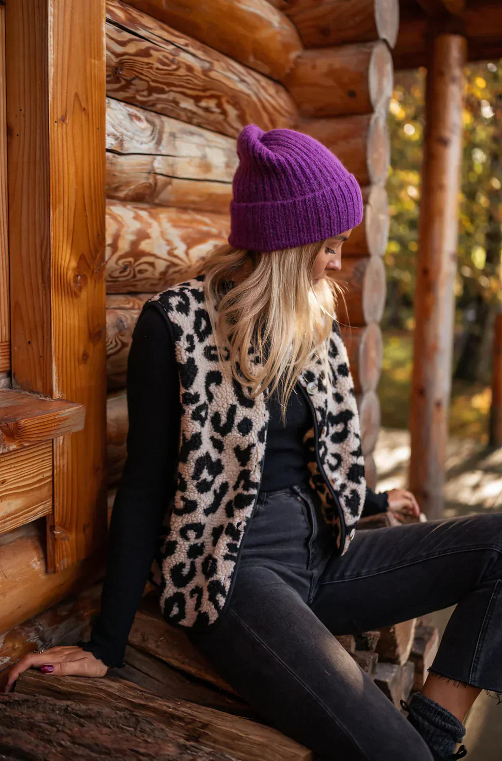 Sofía | Chaleco Sherpa de Leopardo para Mujer con Estilo Acogedor 0