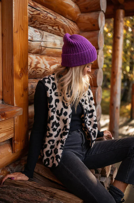Sofía | Chaleco Sherpa de Leopardo para Mujer con Estilo Acogedor 0