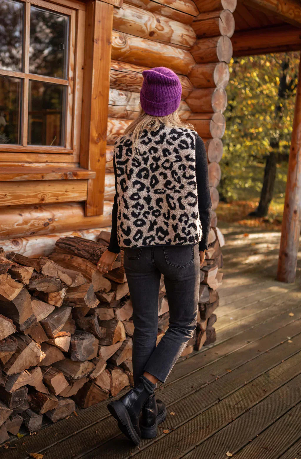 Sofía | Chaleco Sherpa de Leopardo para Mujer con Estilo Acogedor 2