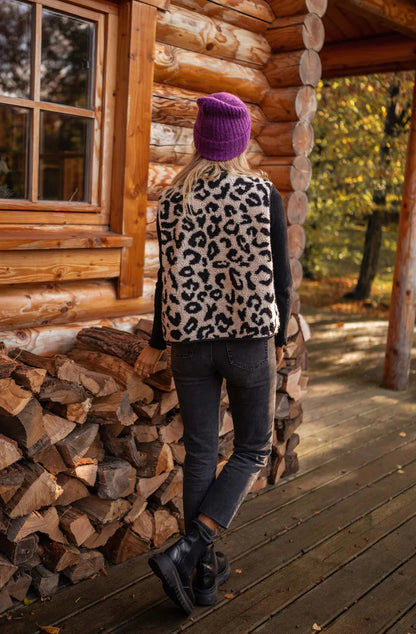 Sofía | Chaleco Sherpa de Leopardo para Mujer con Estilo Acogedor 2