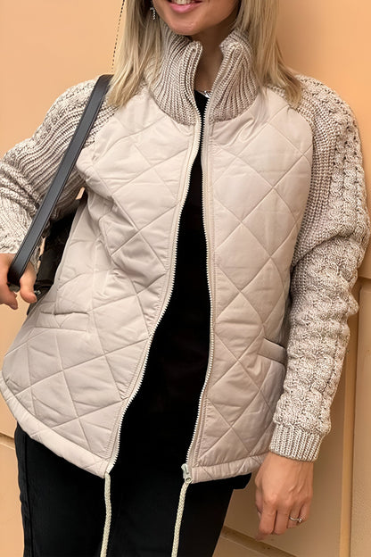 Sofía | Chaqueta Acolchada con Cremallera y Mangas de Punto para Mujer 2