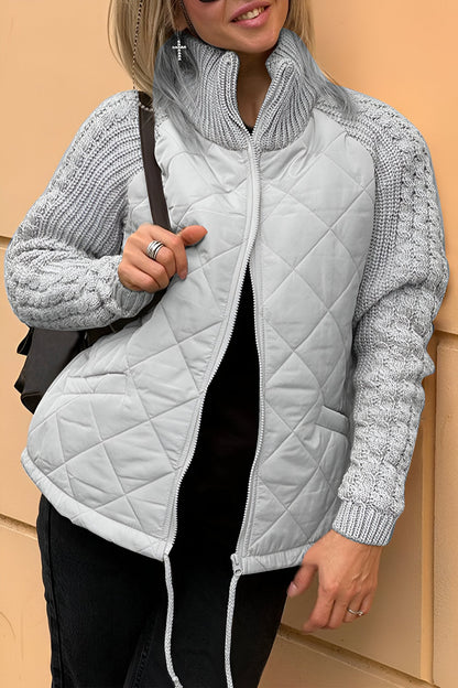 Sofía | Chaqueta Acolchada con Cremallera y Mangas de Punto para Mujer 4
