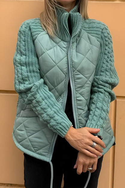 Sofía | Chaqueta Acolchada con Cremallera y Mangas de Punto para Mujer 5