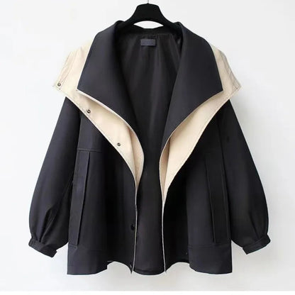 Sofía | Chaqueta Utilitaria de Dos Tonos con Capucha para Mujer 0
