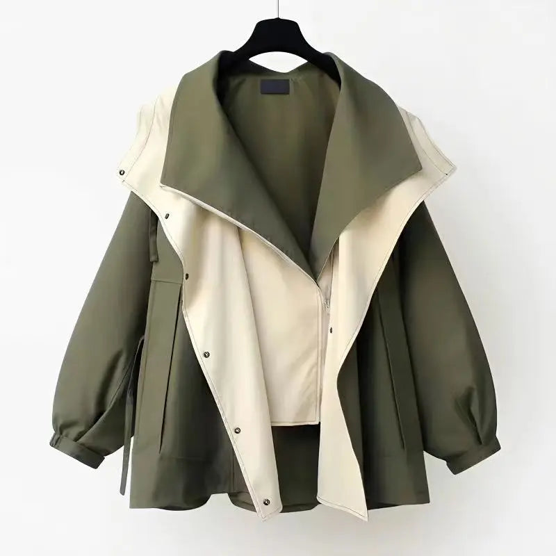 Sofía | Chaqueta Utilitaria de Dos Tonos con Capucha para Mujer 1