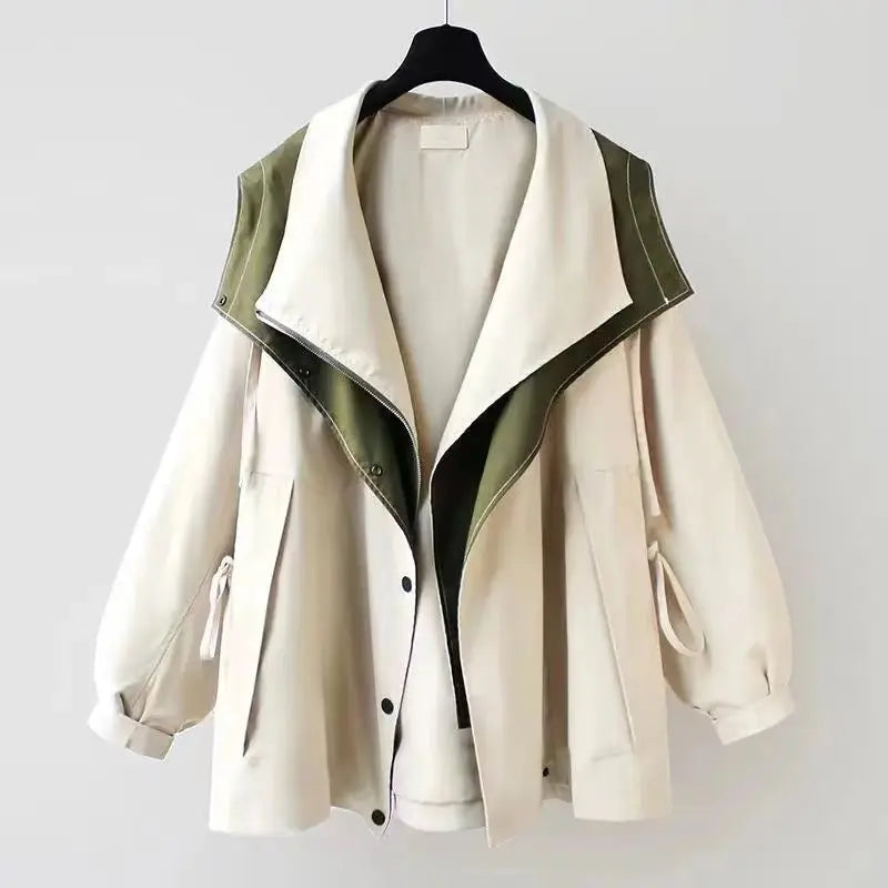 Sofía | Chaqueta Utilitaria de Dos Tonos con Capucha para Mujer 2