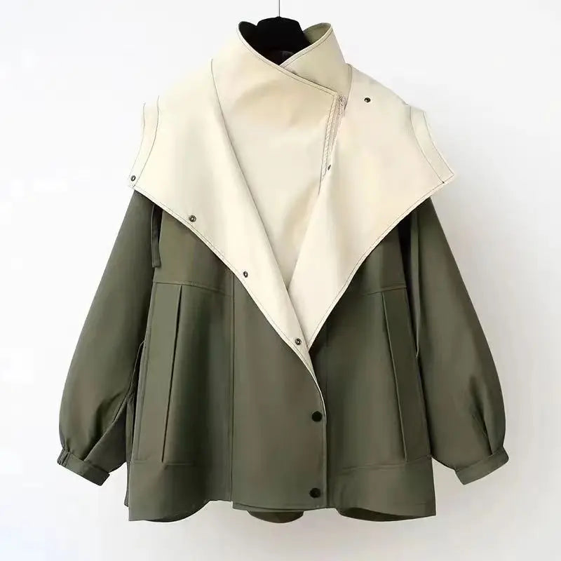 Sofía | Chaqueta Utilitaria de Dos Tonos con Capucha para Mujer 3