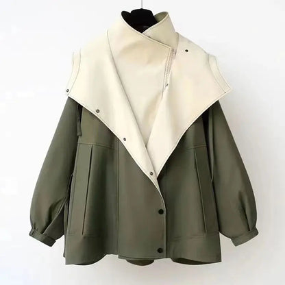 Sofía | Chaqueta Utilitaria de Dos Tonos con Capucha para Mujer 3