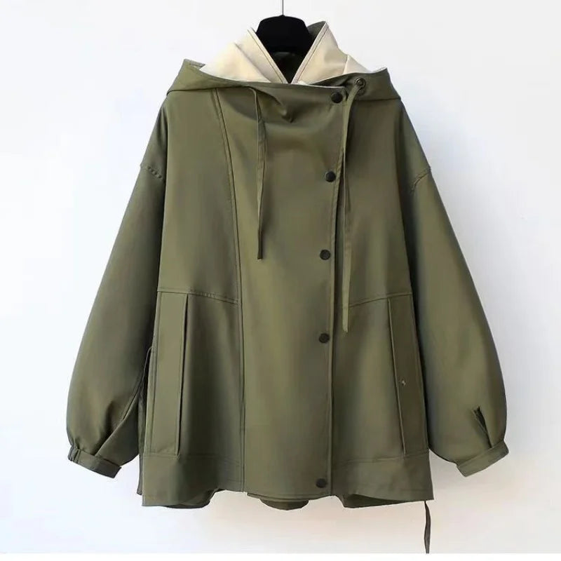 Sofía | Chaqueta Utilitaria de Dos Tonos con Capucha para Mujer 4