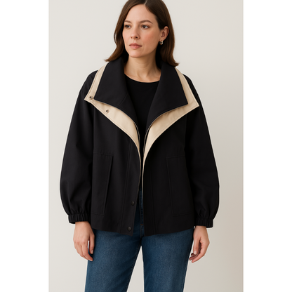 Sofía | Chaqueta Utilitaria de Dos Tonos con Capucha para Mujer 6