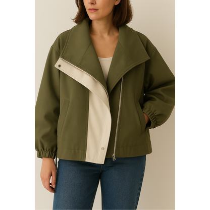 Sofía | Chaqueta Utilitaria de Dos Tonos con Capucha para Mujer 7