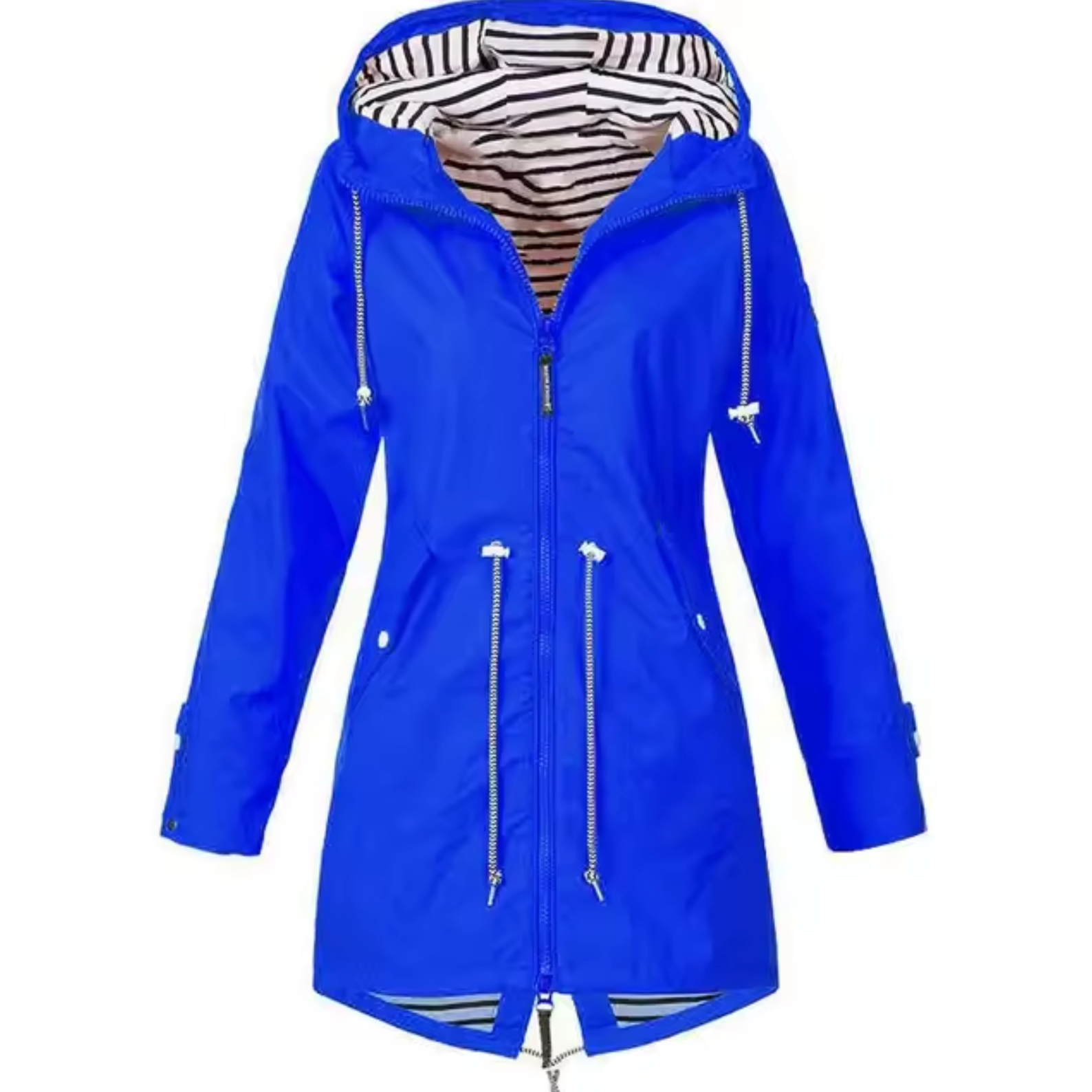 Sofía | Chaqueta con Capucha y Cremallera para Mujer con Cintura Ajustable 1