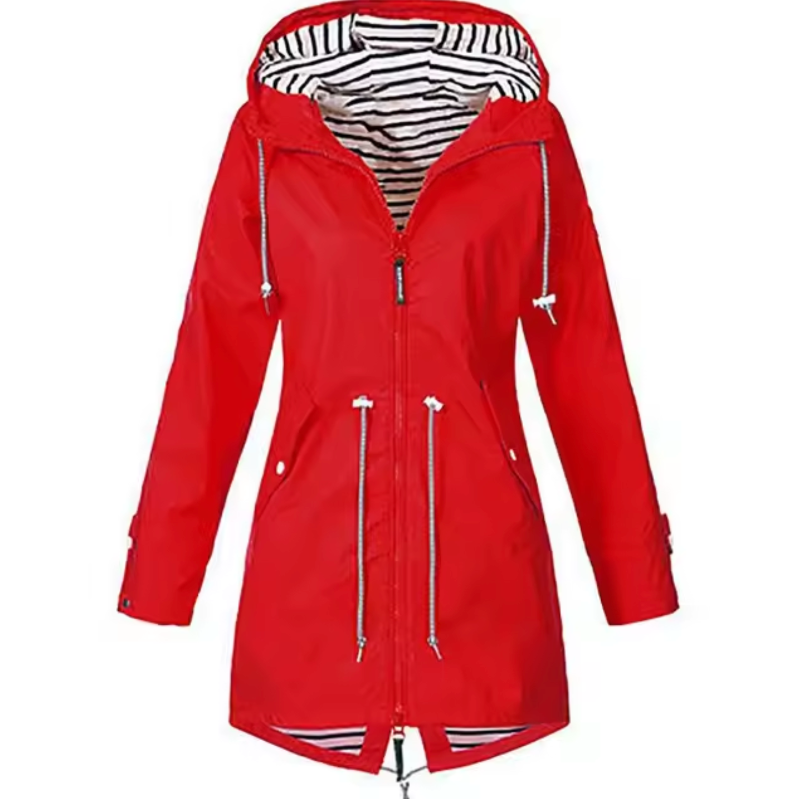 Sofía | Chaqueta con Capucha y Cremallera para Mujer con Cintura Ajustable 3