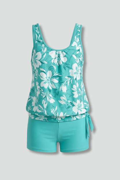 Sofía | Conjunto de Tankini Estampado para Mujer con Pantalones Cortos de Verano 1