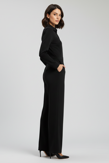 Sofía | Mono de Pierna Ancha con Cuello para Mujer - Estilo Veraniego Elegante 3