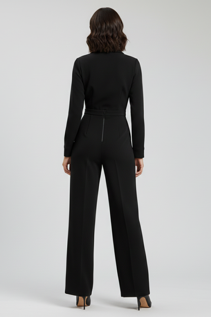 Sofía | Mono de Pierna Ancha con Cuello para Mujer - Estilo Veraniego Elegante 4