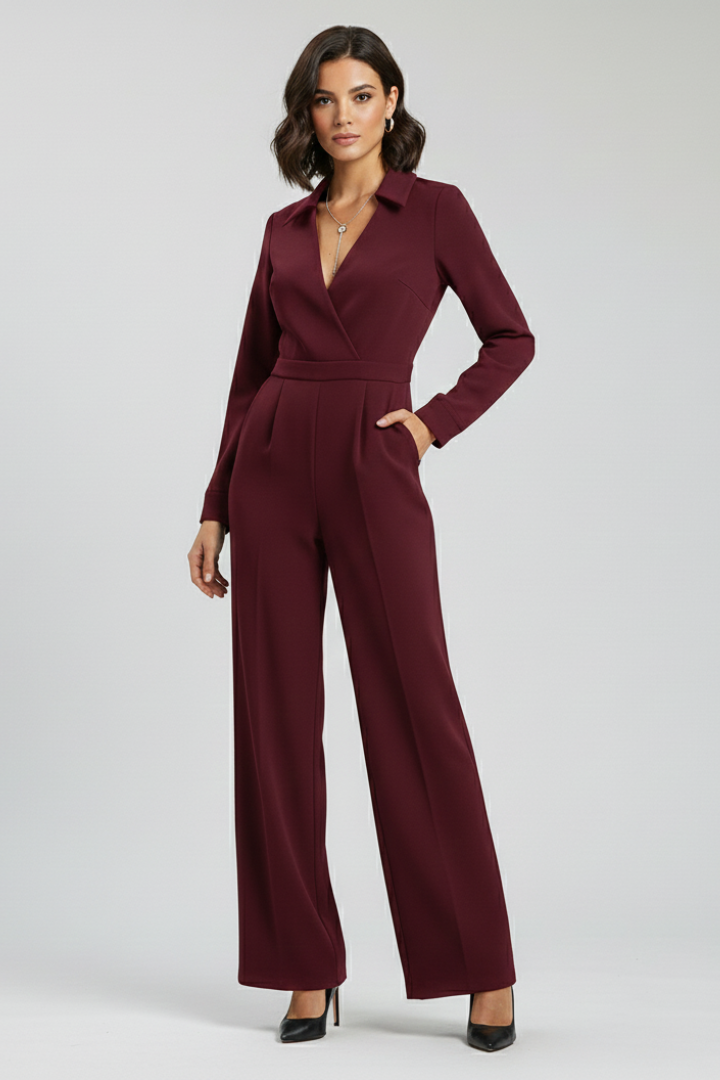 Sofía | Mono de Pierna Ancha con Cuello para Mujer - Estilo Veraniego Elegante 5
