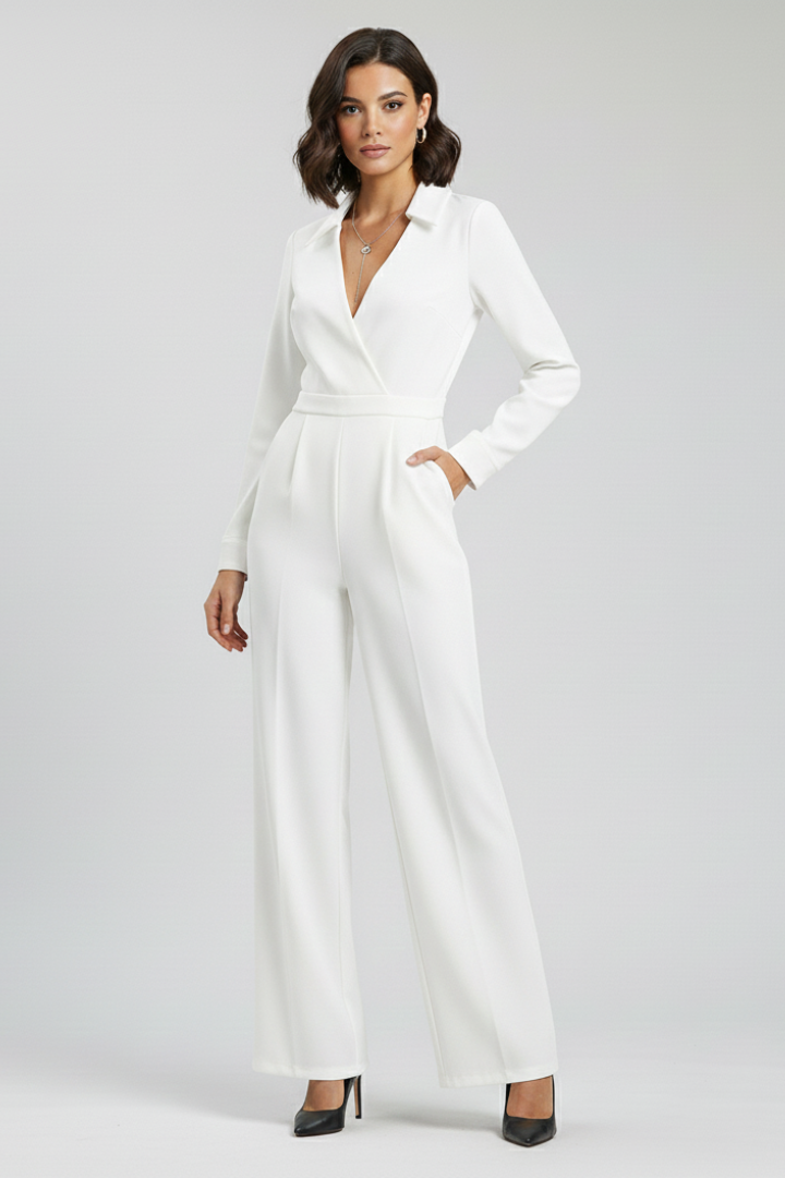 Sofía | Mono de Pierna Ancha con Cuello para Mujer - Estilo Veraniego Elegante 7