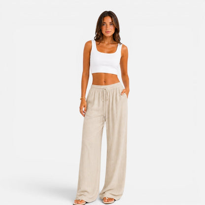 Sofía | Pantalón Palazzo Ajustable para Mujer con Cintura Elástica y Estilo Versátil 3
