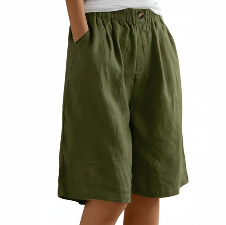 Sofía | Pantalones Cortos Mujer con Cintura Elástica y Bolsillos para Verano 1