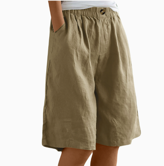 Sofía | Pantalones Cortos Mujer con Cintura Elástica y Bolsillos para Verano 12