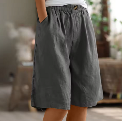 Sofía | Pantalones Cortos Mujer con Cintura Elástica y Bolsillos para Verano 2