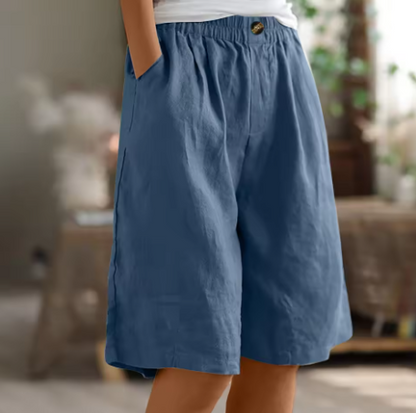 Sofía | Pantalones Cortos Mujer con Cintura Elástica y Bolsillos para Verano 4