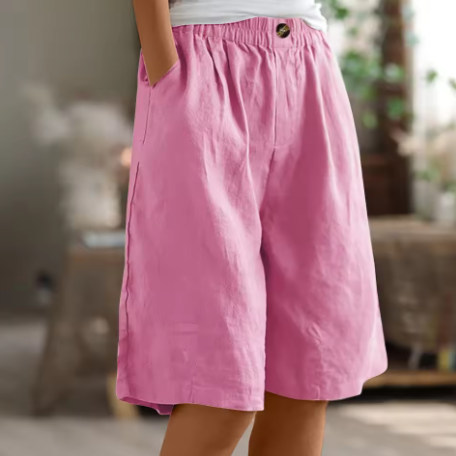 Sofía | Pantalones Cortos Mujer con Cintura Elástica y Bolsillos para Verano 5