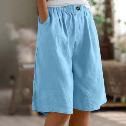 Sofía | Pantalones Cortos Mujer con Cintura Elástica y Bolsillos para Verano 7