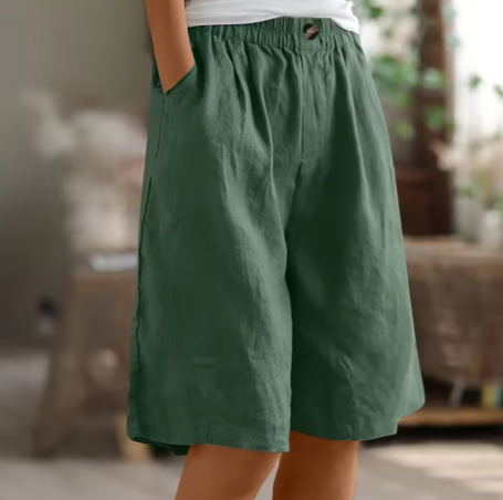 Sofía | Pantalones Cortos Mujer con Cintura Elástica y Bolsillos para Verano 8
