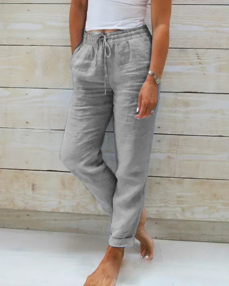 Sofía | Pantalones Elásticos de Lino para Mujer con Ajuste Relajado 2