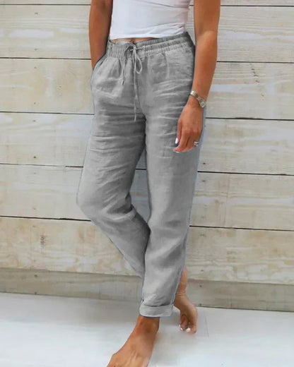 Sofía | Pantalones Elásticos de Lino para Mujer con Ajuste Relajado 2