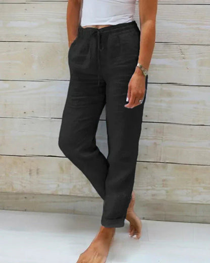 Sofía | Pantalones Elásticos de Lino para Mujer con Ajuste Relajado 3