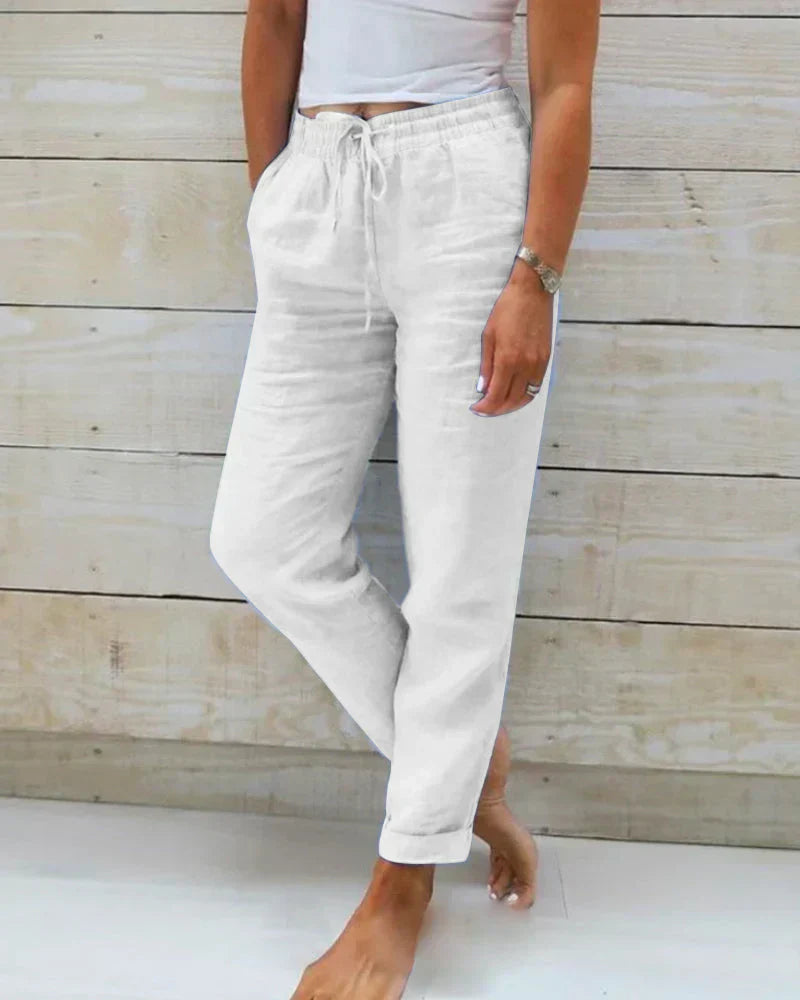Sofía | Pantalones Elásticos de Lino para Mujer con Ajuste Relajado 5