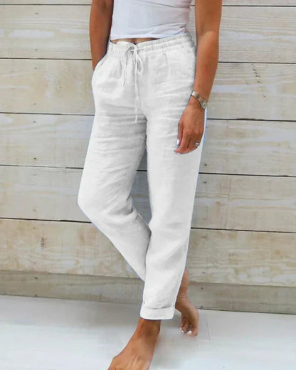 Sofía | Pantalones Elásticos de Lino para Mujer con Ajuste Relajado 5