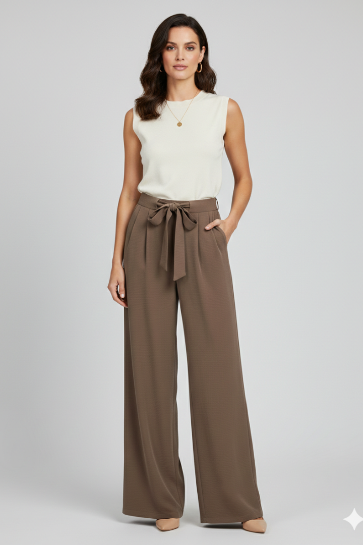 Sofía | Pantalones Palazzo de Mujer con Cintura Ajustable y Pierna Ancha para Verano 0