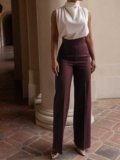 Sofía | Pantalones de Cintura Alta y Pierna Recta para Mujer 5