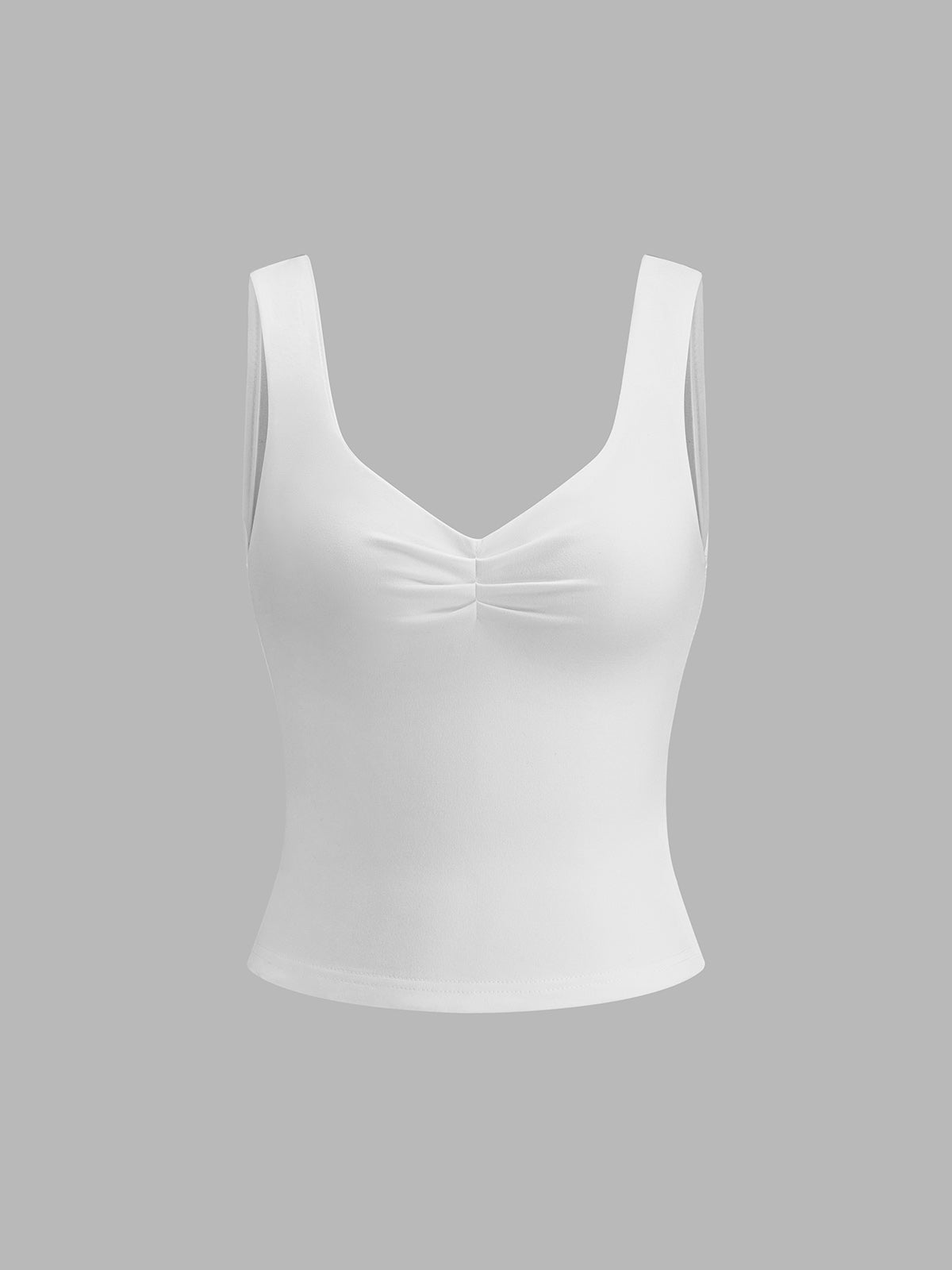 Sofía | Top Corto Blanco con Tirantes Finos para Mujer con Escote Cuadrado 4