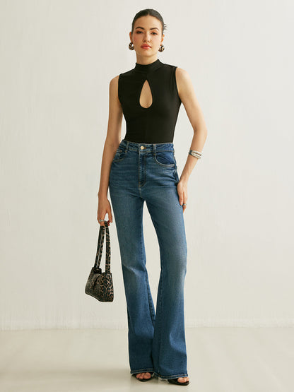 Sofía | Top Sin Mangas de Cuello Alto para Mujer con Estilo Moderno y Acanalado 3