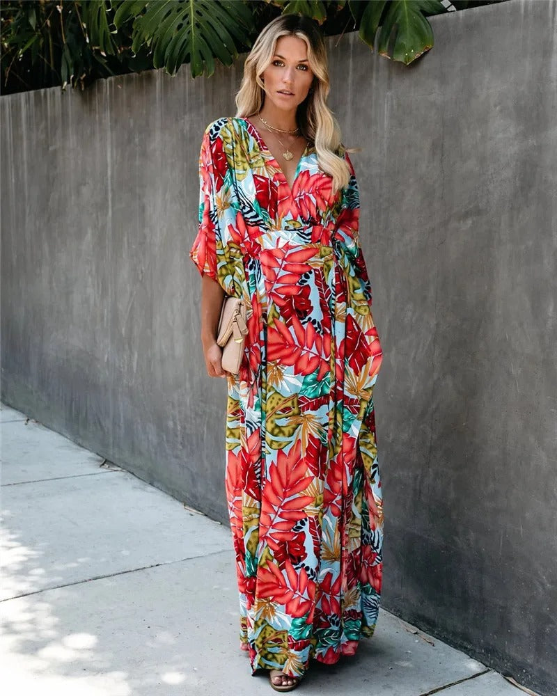 Sofía | Vestido Largo Floral Cruzado para Mujer Ideal para Verano 0