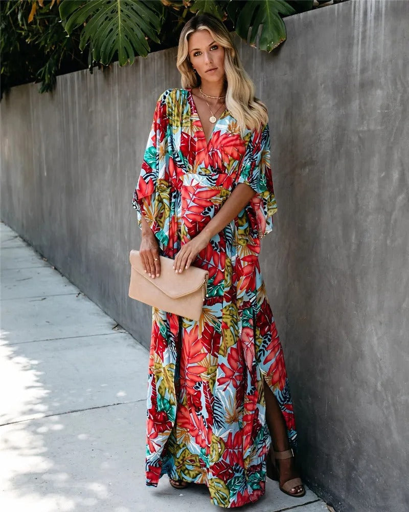 Sofía | Vestido Largo Floral Cruzado para Mujer Ideal para Verano 3
