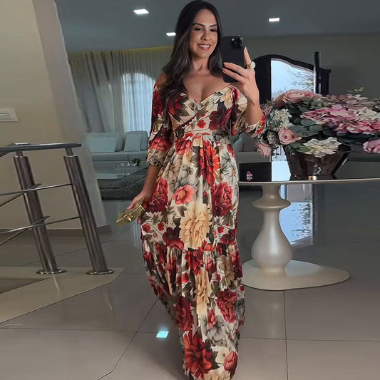 Sofía | Vestido Largo Floral Elegante para Mujer con Corte Romántico 0