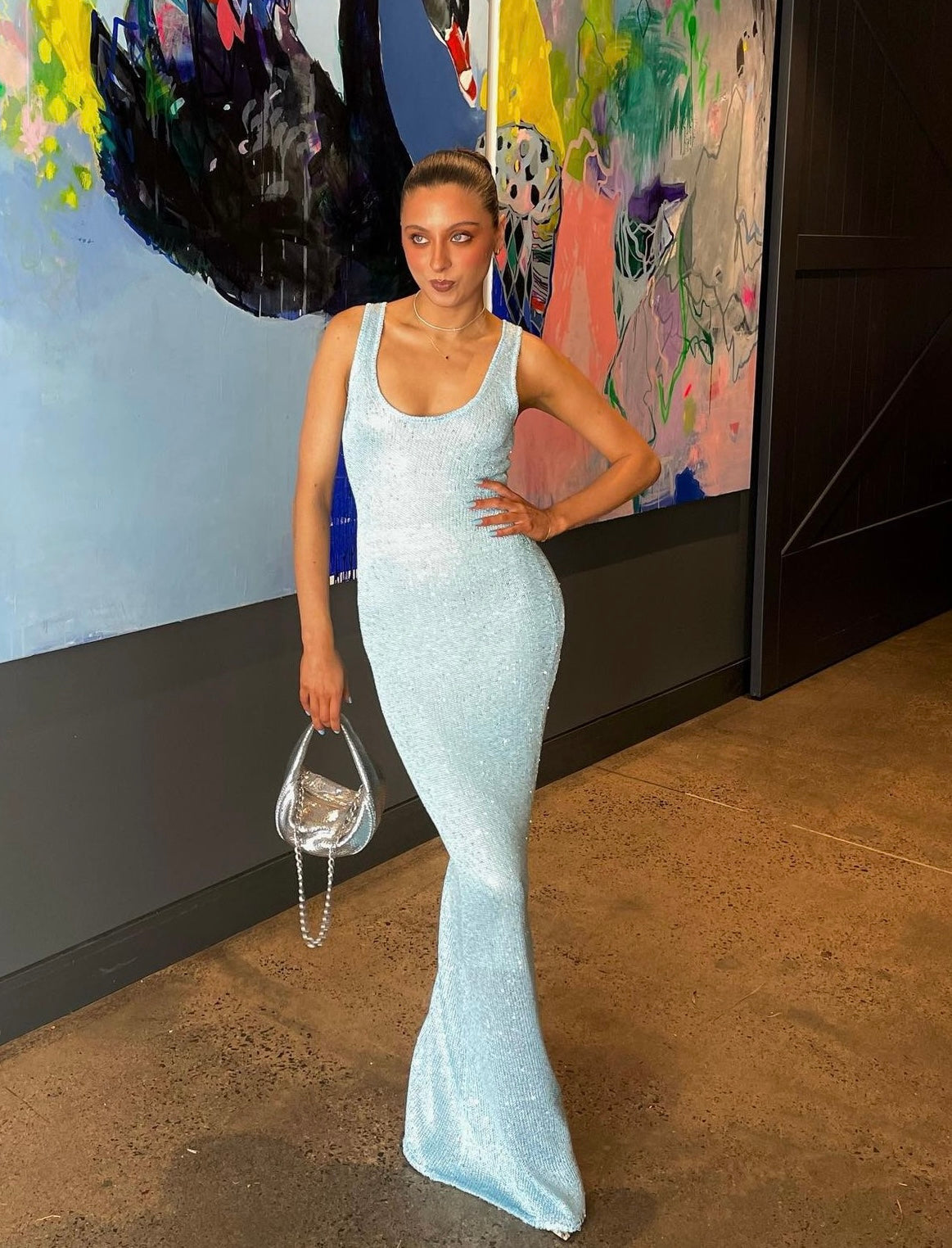 Sofía | Vestido Maxi Brillante con Microlentejuelas para Mujer 0