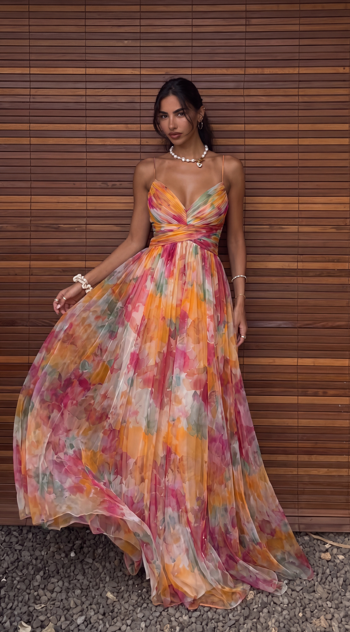 Sofía | Vestido Maxi Floral Elegante para Mujer, Ideal para Fiesta o Invitada Boda 0