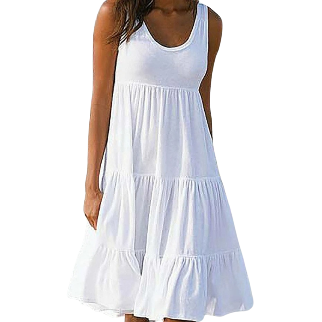 Sofía | Vestido Midi Bohemio Sin Mangas para Mujer 0