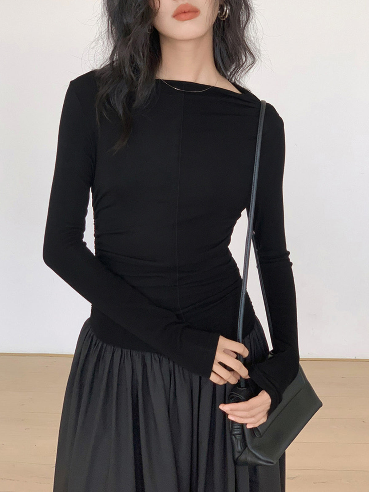 Sofía | Vestido Midi Elegante de Patchwork con Manga Larga para Mujer 4